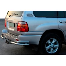 Задні куточки AK003-Double (2 шт., нерж) для Toyota Land Cruiser 100 1998-2007 рр