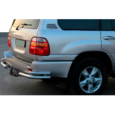 Задние уголки AK003-Double (2 шт., нержавейка) для Toyota Land Cruiser 100 1998-2007 гг