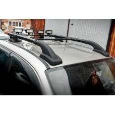 Рейлинги Shark Black (с поперечинами) для Volkswagen Amarok 2010-2022 гг