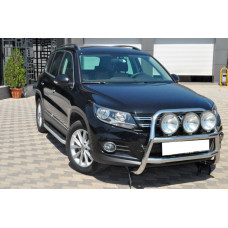 Защита переднего бампера WT018 (нержавейка) для Volkswagen Tiguan 2007-2016 гг
