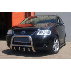 Кенгурятник QT006 (нерж) для Volkswagen Touran 2003-2010 рр