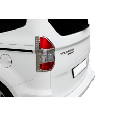 Хромированные накладки на задние фонари (2 шт., пластик) для Ford Courier 2014-2023 гг