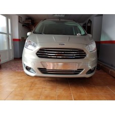 Накладки на решетку радиатора OmsaLine (2014-2018, 4 шт, нержавейка) для Ford Courier