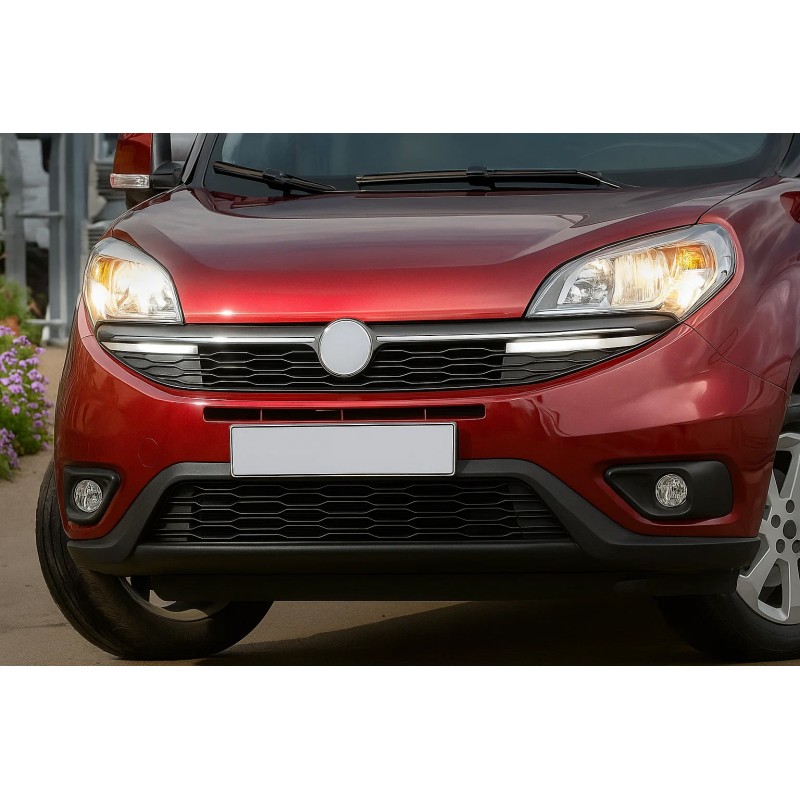 Ходові вогні Хром (2014-2025, LED) для Fiat Doblo II рр