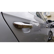 Накладки на ручки плоскі (4 шт, нерж) для Volkswagen Passat B6 2006-2012рр