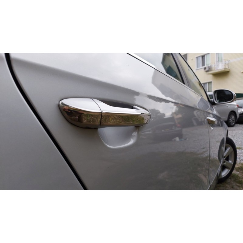 Накладки на ручки плоскі (4 шт, нерж) для Volkswagen Passat B6 2006-2012рр
