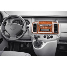 Накладки на панель (маленький комплект) Алюміній для Opel Vivaro 2001-2015 рр