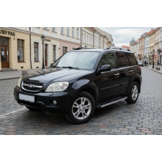 Боковые Подножки Maya V1 (2 шт., Алюминий) для Chery Tiggo 1 2005-2016 гг