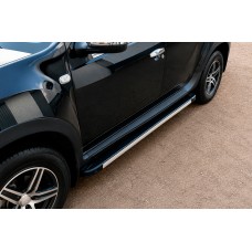 Бокові пороги Maya V1 (2 шт., алюміній) для Dacia Duster 2008-2018 рр