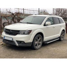 Бокові пороги Maya V1 (2 шт., алюміній) для Dodge Journey 2008- рр