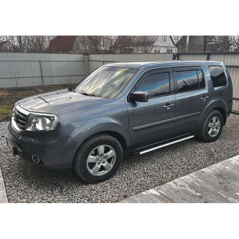 Бокові пороги Maya V1 (2 шт., алюміній) для Honda Pilot 2008-2015 рр