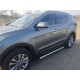 Бокові пороги Maya V1 (2 шт., алюміній) для Hyundai Santa Fe 3 2012-2018 рр