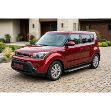 Бокові пороги Maya V1 (2 шт., алюміній) для Kia Soul II 2013-2018 рр