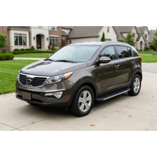 Бокові пороги Maya V1 (2 шт., алюміній) для Kia Sportage 2010-2015 рр