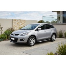 Бокові пороги Maya V1 (2 шт., алюміній) для Mazda CX-7 2006-2012 рр