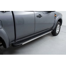 Бокові пороги Maya V1 (2 шт., алюміній) для Mazda BT-50 2007-2012 рр