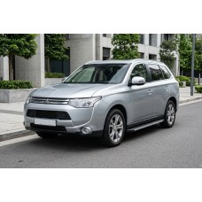 Боковые Подножки Maya V1 (2 шт., Алюминий) для Mitsubishi Outlander 2012-2021 гг