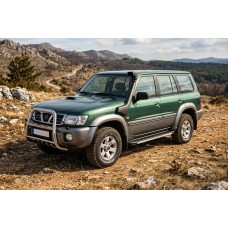 Бокові пороги Maya V1 (2 шт., алюміній) для Nissan Patrol Y61 1997-2011 рр