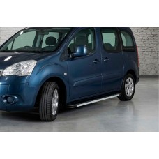 Бокові пороги Maya V1 (2 шт., алюміній) для Peugeot Partner Tepee 2008-2018 рр