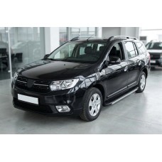 Бокові пороги Maya V1 (2 шт., алюміній) для Renault Logan MCV 2013-2022 рр