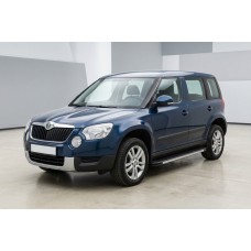 Бокові пороги Maya V1 (2 шт., алюміній) для Skoda Yeti 2009-2017 рр