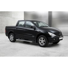 Боковые Подножки Maya V1 (2 шт., Алюминий) для SsangYong Action 2005-2018 гг