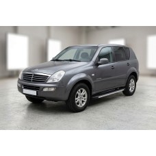 Боковые Подножки Maya V1 (2 шт., Алюминий) 2005-2012 для SsangYong Rexton I