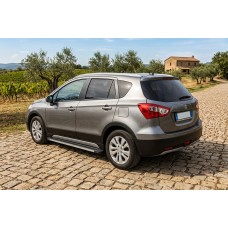 Боковые Подножки Maya V1 (2 шт., Алюминий) для Suzuki SX4 S-Cross 2013-2016 гг