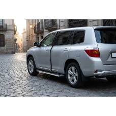 Бокові пороги Maya V1 (2 шт., алюміній) для Toyota Highlander 2008-2013 рр