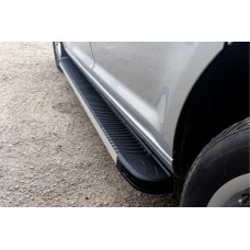 Боковые Подножки Maya V1 (2 шт., Алюминий) для Volkswagen Amarok 2010-2022 гг