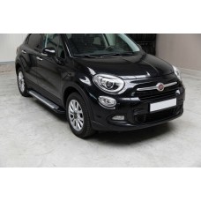 Бокові пороги Line (2 шт., алюміній) для Fiat 500X 2014-2024 рр