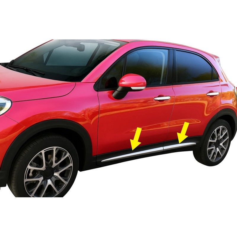 Молдинг дверний (4 шт) OmsaLine - Італійська нержавійка для Fiat 500X 2014-2024 рр Молдинг дверний (4 шт) OmsaLine - Італійська нержавійка для Fiat 500X 2014-2024 рр