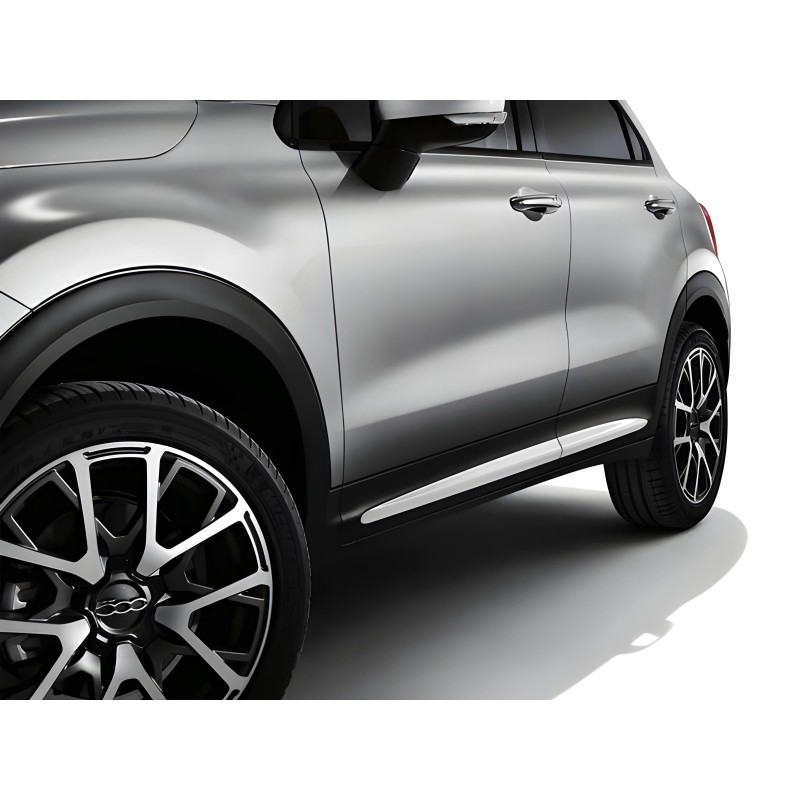 Молдинг дверний (4 шт) OmsaLine - Італійська нержавійка для Fiat 500X 2014-2024 рр