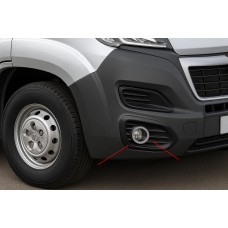 Накладки на противотуманки 2014-2025 (нерж) для Peugeot Boxer рр