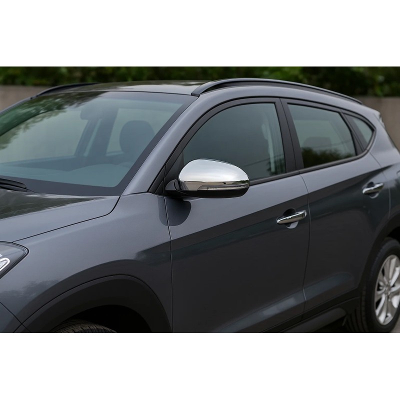 Накладки на Зеркала (2 шт., Нержавейка) для Hyundai Tucson TL 2016-2021 гг