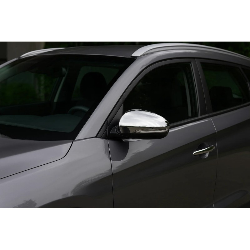 Накладки на Зеркала (2 шт., Нержавейка) для Hyundai Tucson TL 2016-2021 гг Накладки на Зеркала (2 шт., Нержавейка) для Hyundai Tucson TL 2016-2021 гг