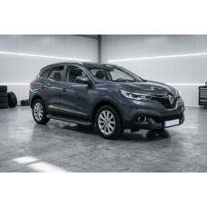 Бокові пороги Allmond Black (2 шт., алюміній) для Renault Kadjar 2015-2022 рр