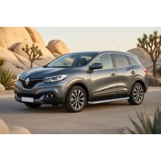 Бокові пороги Tayga Grey (2 шт., алюміній) для Renault Kadjar 2015-2022 рр