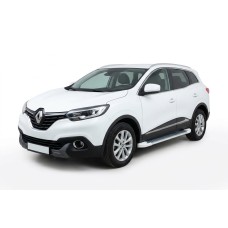 Бокові пороги Allmond White (2 шт., алюміній) для Renault Kadjar 2015-2022 рр
