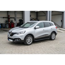 Бокові пороги Tayga Black (2 шт., алюміній) для Renault Kadjar 2015-2022 рр