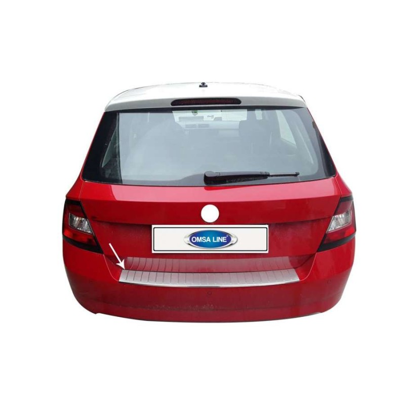 Накладка на задній бампер (нерж) для Skoda Fabia 2014-2021 рр