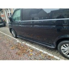 Бокові пороги Allmond Black (2 шт., алюміній) Довга база для Volkswagen T6