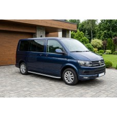 Бокові пороги Tayga Grey (2 шт., алюміній) Тільки на коротку базу для Volkswagen T6 2015-2024 рр