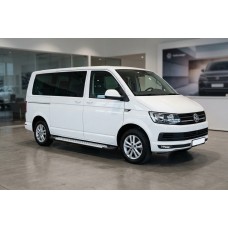 Бокові пороги Allmond Grey (2 шт., алюміній) Довга база для Volkswagen T6 2015-2024 рр
