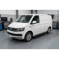 Бокові пороги Tayga Black (2 шт., алюміній) Тільки на коротку базу для Volkswagen T6 2015-2024 рр