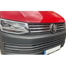 Накладки на решітку Хром 2015-2019 (4 шт, нерж) Carmos - Турецька сталь для Volkswagen T6 рр