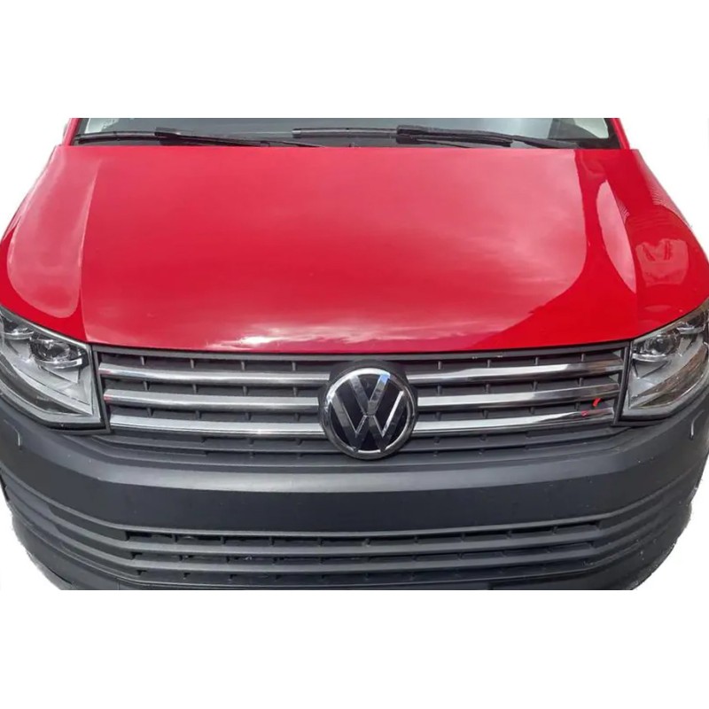 Накладки на решітку Хром 2015-2019 (4 шт, нерж) Carmos - Турецька сталь для Volkswagen T6 рр Накладки на решітку Хром 2015-2019 (4 шт, нерж) Carmos - Турецька сталь для Volkswagen T6 рр