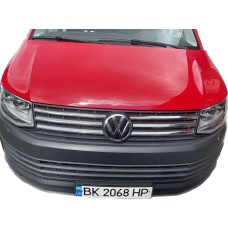 Накладки на решітку Хром 2015-2019 (4 шт, нерж) Carmos - Турецька сталь для Volkswagen T6