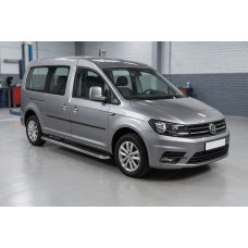 Боковые Подножки Maydos V1 (2 шт., Алюминий и Нержавейка) Короткая База для Volkswagen Caddy 2015-2020 гг