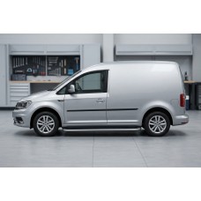 Боковые Подножки Tayga Grey (2 шт., Алюминий) Макси База для Volkswagen Caddy 2015-2020 гг